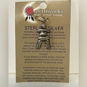 Sterling Silver Inukshuk Pendant, stamped 925
